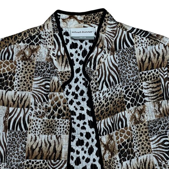 VTG Quilted Jacket Animal Print Reversible Size Small Lightweight Alfred Dunner - Picture 5 of 9